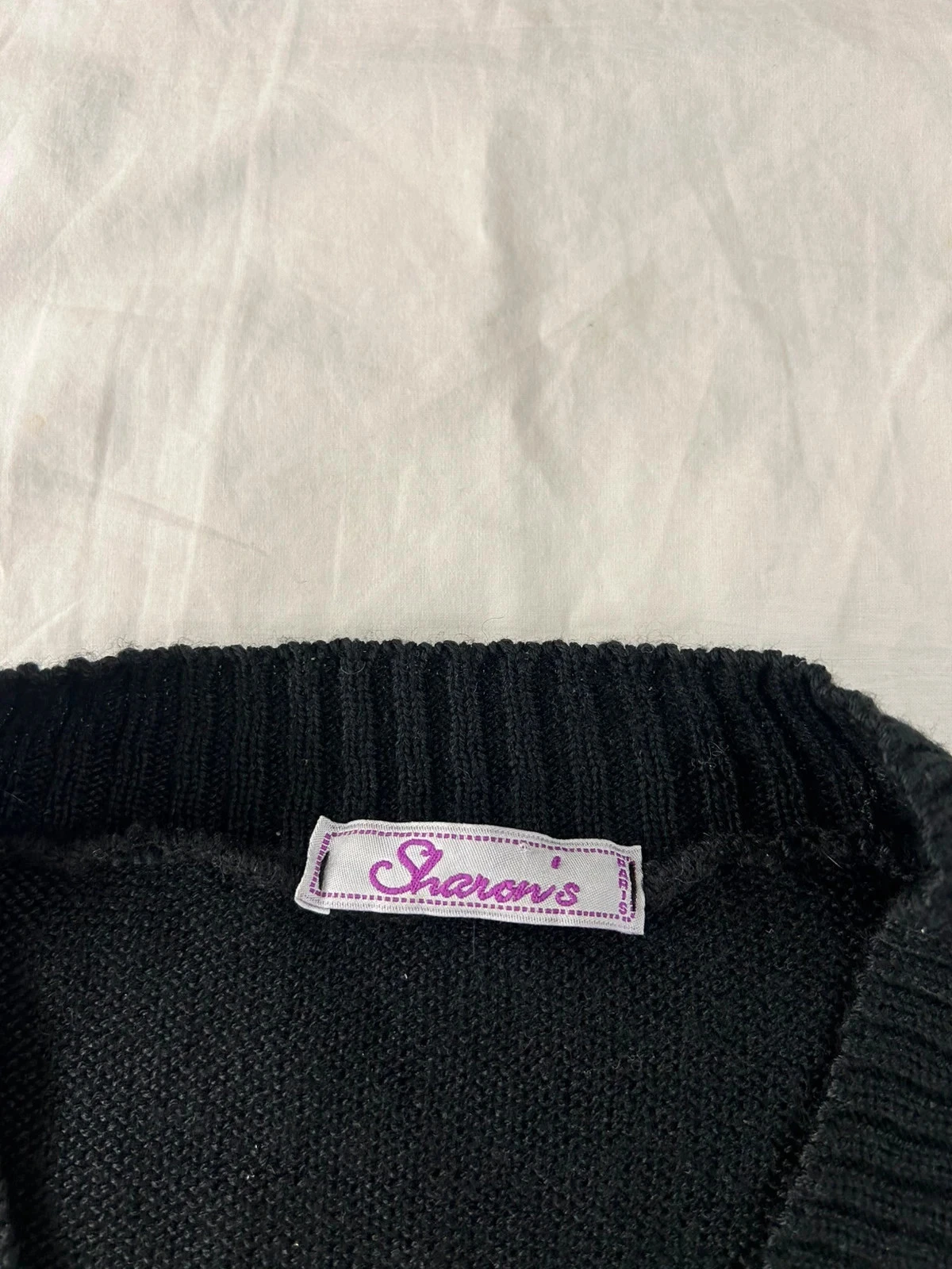 Cardigan vintage estilo Sharon’s rétro Y2k 50% lâna tamanho único – photo 5